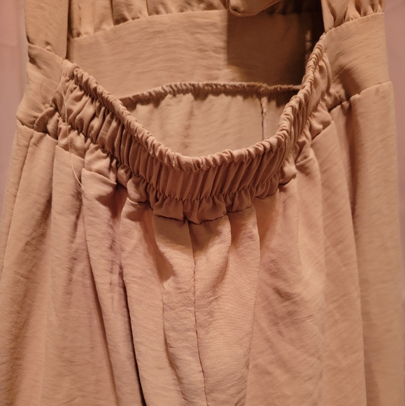 Malabay Tan Halter Jumpsuit Size 10 - Picture 4 of 7